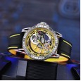 Full automatic 7 -point large flywheel hollow mechanical watch waterproof luminous trendy men's watch